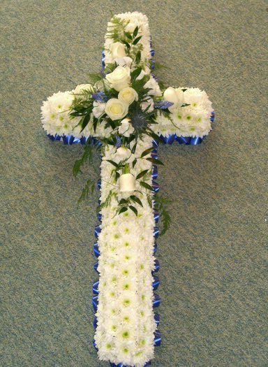 Based cross funeral tribute