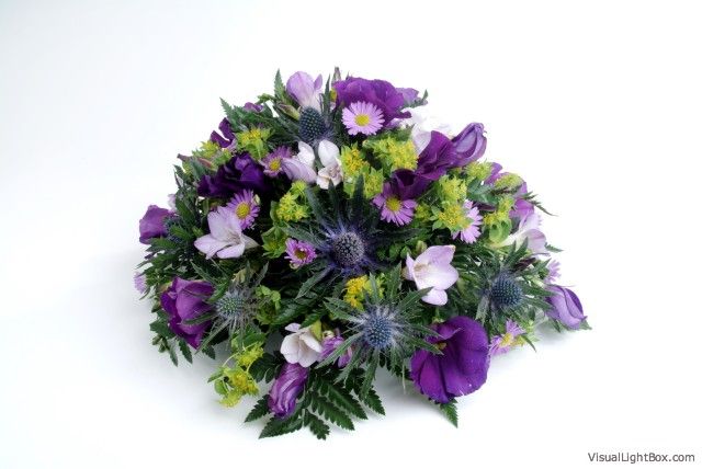 Purple posy arrangement