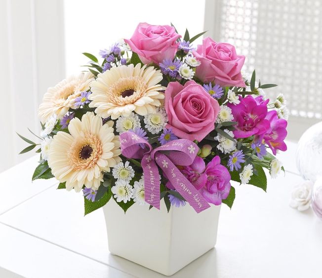 Mothers day Arrangement in a ceramic container