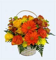 Orange basket arrangement