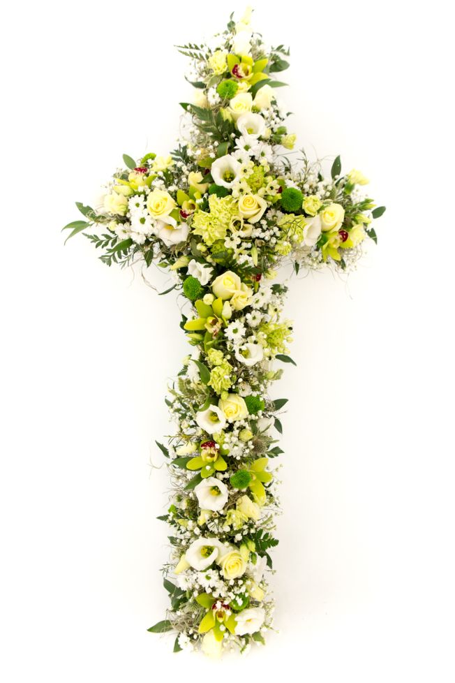 Loose cross funeral tribute