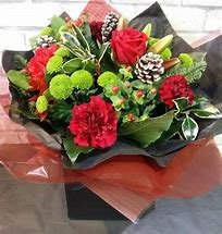 Christmas hand tied bouquet