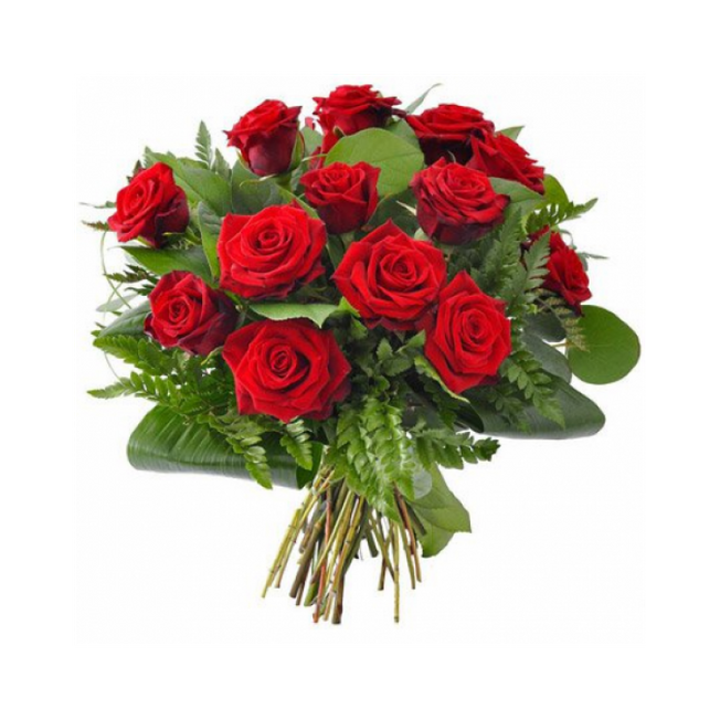 Dozen red rose bouquet